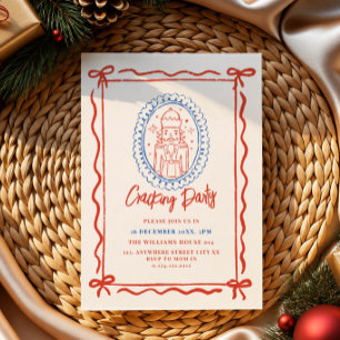Classic doodle Nutcracker Sketch Christmas Party Invitation