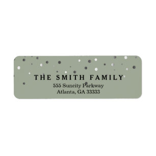 Classic Dots Modern Return Address Label