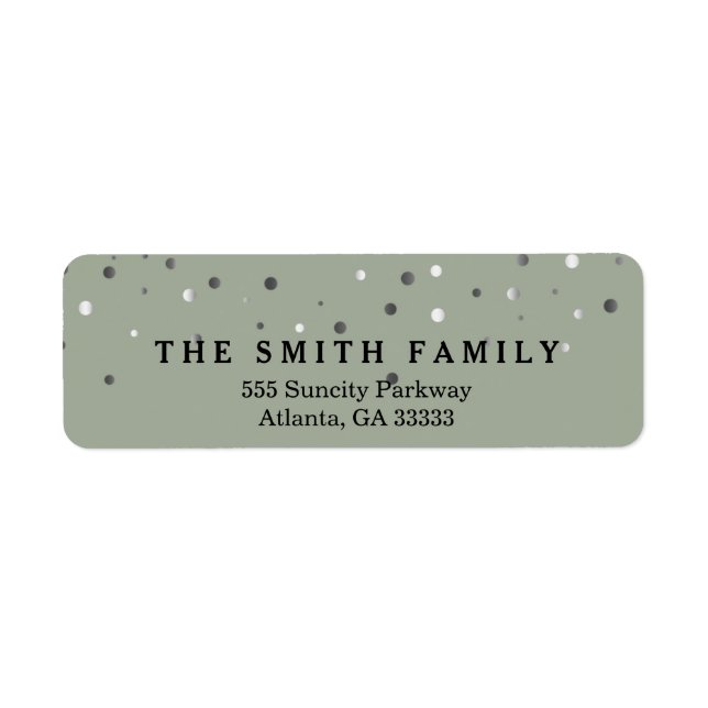 Classic Dots Modern Return Address Label (Front)