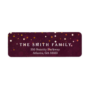 Classic Dots Modern Return Address Label
