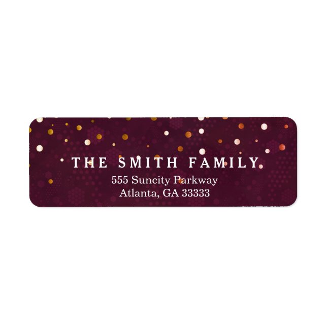 Classic Dots Modern Return Address Label (Front)