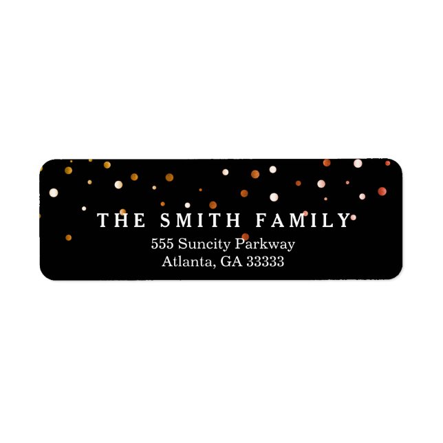 Classic Dots Modern Return Address Label (Front)