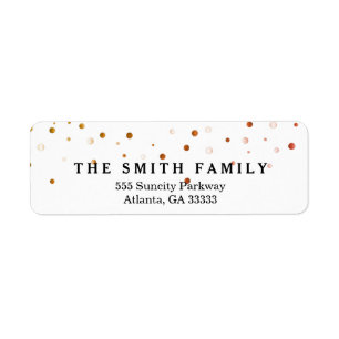 Classic Dots Modern Return Address Label