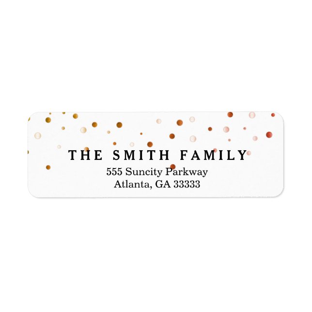 Classic Dots Modern Return Address Label (Front)