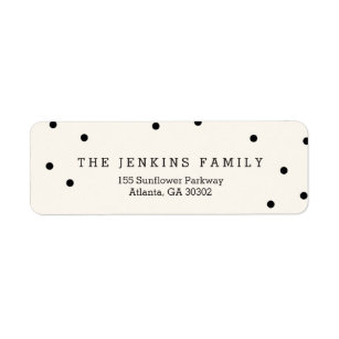 Classic Dots Modern Return Address Labels
