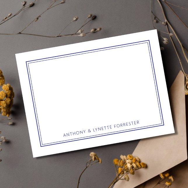 Classic Double Border Admiral Blue Card (Creator Uploaded)