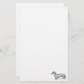 Classic Doxie - Black Stationery (Front/Back)