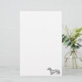 Classic Doxie - Black Stationery (Standing Front)