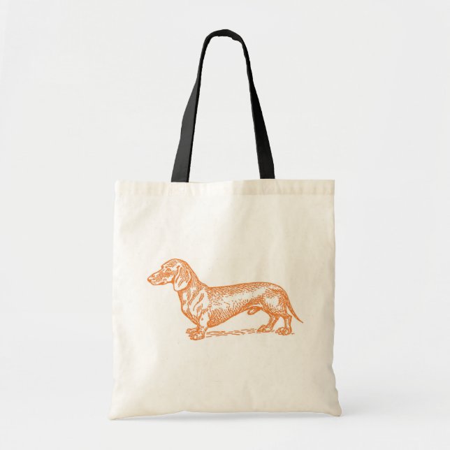 Classic Doxie - Orange Tote Bag (Front)