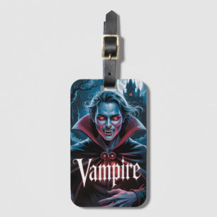 Classic Dracula-Style Vampire Movie Poster Luggage Tag