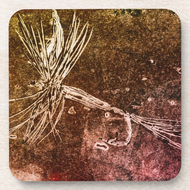 Classic dry fly pattern for trout and bass fishing coaster (Front)