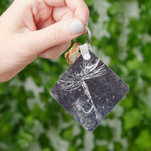 Classic dry fly pattern for trout and bass fishing key ring