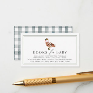 Classic Duck/Mallard White Baby Book Request Enclosure Card
