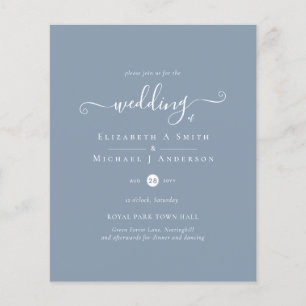 Classic DUSTY BLUE Wedding Lowest Budget Flyer