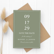 Classic Dusty Green Script Wedding
