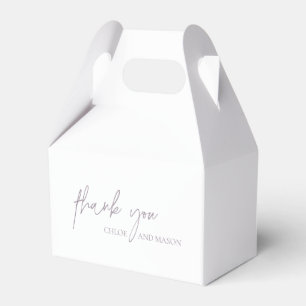 Classic Dusty Lilac Elegant Wedding Favour Box