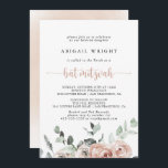 Classic Dusty Pink Rose Floral Bat Mitzvah  Invitation<br><div class="desc">This classic dusty pink rose floral bat mitzvah invitation is perfect for a rustic bat mitzvah. The design features elegant watercolor dusty pink roses and green foliage,  neatly assembled into beautiful bouquets.</div>
