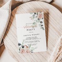 Classic Dusty Pink Rose Floral Retirement Party