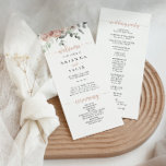 Classic Dusty Pink Rose Floral Wedding  Program<br><div class="desc">This classic dusty pink rose floral wedding program is perfect for a rustic wedding. The design features elegant watercolor dusty pink roses and green foliage,  neatly assembled into beautiful bouquets.</div>