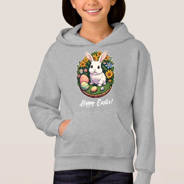 Classic Easter Bunny Illustration. Happy Easter! (Front)
