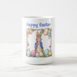 Classic Easter Rabbit Easter Eggs Happy Easter Coffee Mug