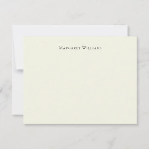 Classic Ecru Ivory White Cream Paper Personalised Card