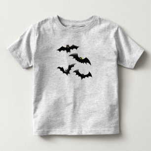 Classic Eerie creepy Flying Black Bats Halloween Toddler T-Shirt
