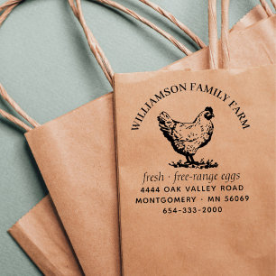 Classic Egg Carton Return Address / Phone Stamp