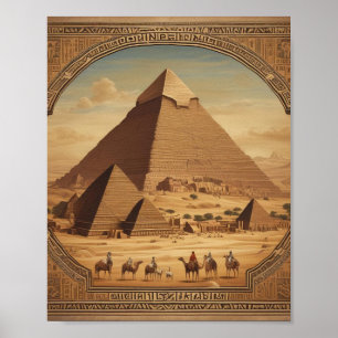 Classic Egyptian Pyramids Poster