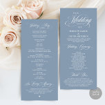 Classic Elegance Black Script, Wedding Ceremony Program<br><div class="desc">Modern Classy Wedding Program card. It is designed with scroll accent that can be personalised with custom/ personalised text for your bridal party,  ceremony details,  memorial notes and thank you message.</div>