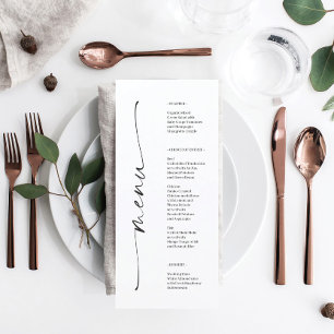 Classic Elegance Double Sided Wedding Menu