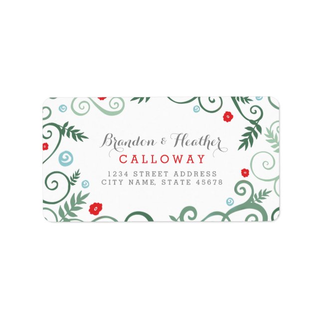 Classic Elegance Holiday Address Labels (Front)