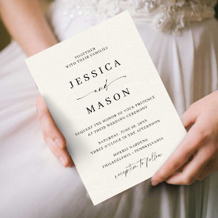 Classic Elegance Modern Minimal Wedding Invitation