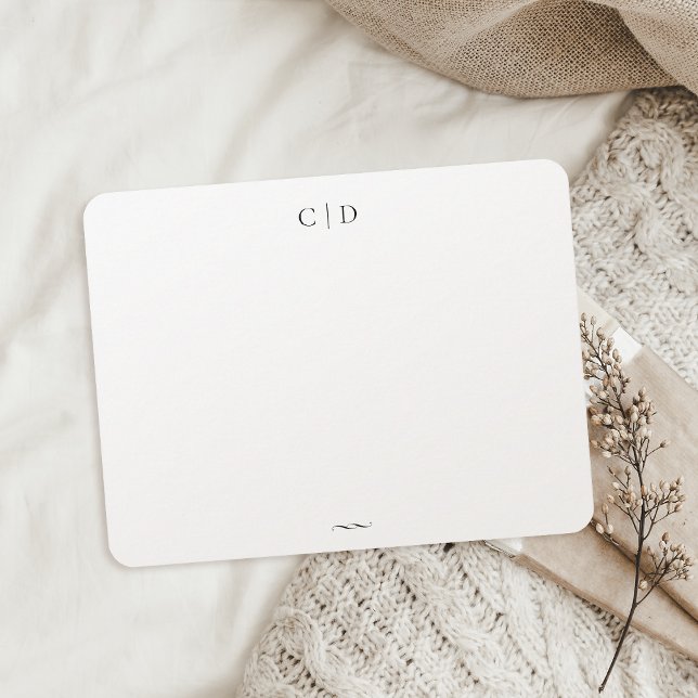 Classic Elegance Monogram Personalised Stationery Card (Classic Elegance Monogram Personalized Stationery Note Card)