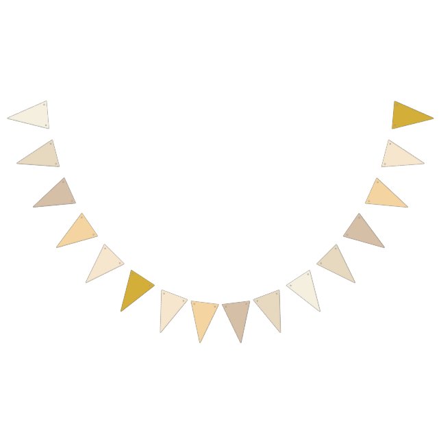 Classic Elegance Pearl to Soft Gold Gradient  Bunting (All)
