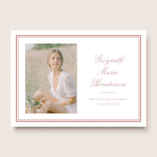Classic Elegance Photo Graduation Announcement