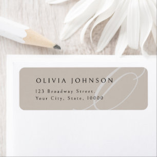 Classic Elegance Script Monogram Return Address Label