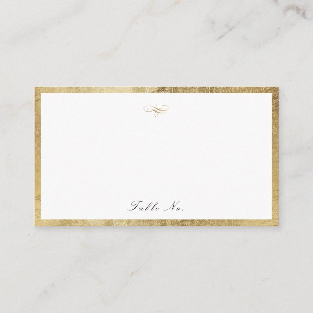 Classic Elegance Script Simple Wedding Place Card (Front)