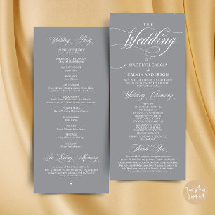 Classic Elegance Wedding Ceremony Order Thank you Program