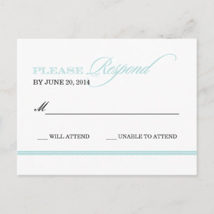 Classic Elegance Wedding Reply Postcard