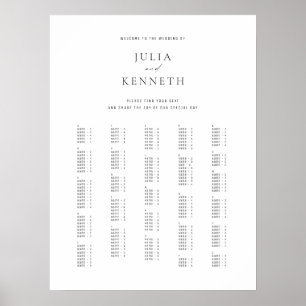 Classic Elegant Alphabetical Wedding Sign