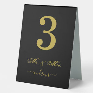 Classic Elegant Antique Gold Wedding Table Number