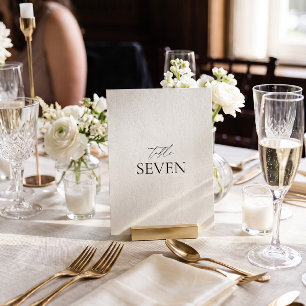 Classic Elegant Black White Wedding Table Card