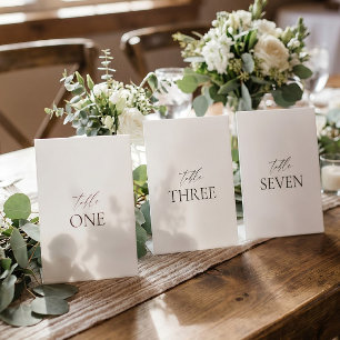 Classic Elegant Black White Wedding Table Number P Pedestal Sign