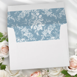 Classic Elegant Blue and White Floral Toile Envelope