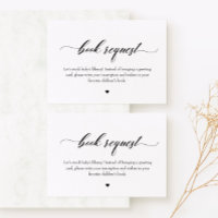 Classic Elegant Book for Baby Request Insert Card