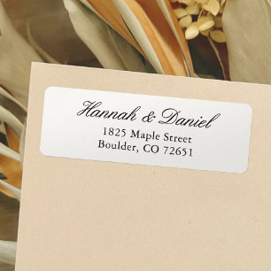 Classic Elegant Calligraphy Script Return Address Label