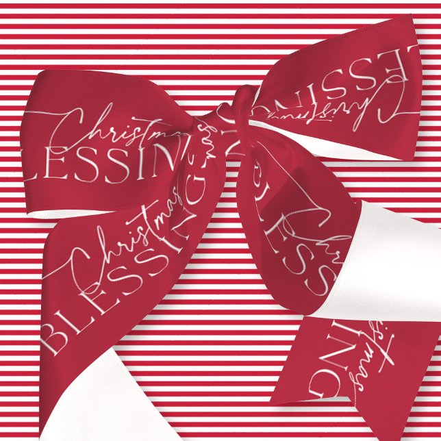Classic Elegant  Christmas Blessings Holiday Satin Ribbon (Creator Uploaded)