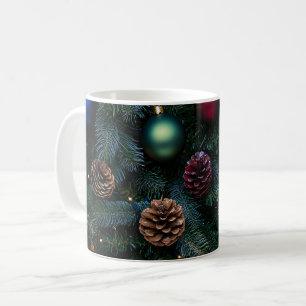 Classic Elegant Christmas Tree Ornaments Coffee Mug