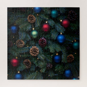 Classic Elegant Christmas Tree Ornaments Jigsaw Puzzle